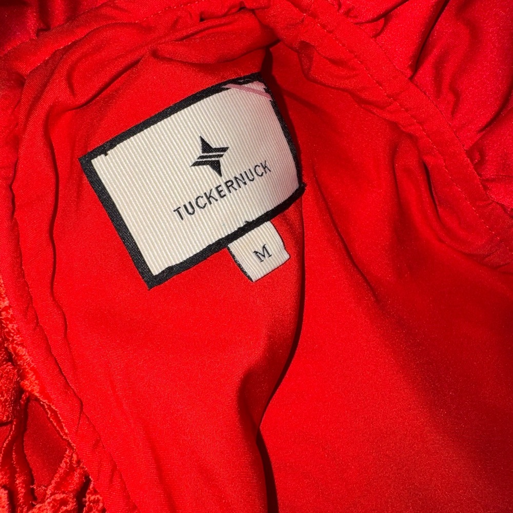 Tuckernuck Red Floral Lace Blouse - Picture 10 of 14